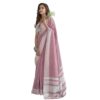 MADHUHANSH Women's Lucknowi Chikankari Linen cotton Woven Sarees For Women with Blouse sarees for Women