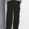 Men Baggy Solid Mid-Rise Convertible Cargo Denim