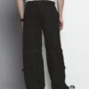 Men Baggy Solid Mid-Rise Convertible Cargo Denim