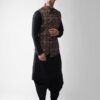 Men Multi Printed Kurta Nehru Jacket Dhoti Set | Traditional Indian Outfit for Men