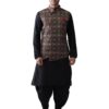 Men Multi Printed Kurta Nehru Jacket Dhoti Set | Traditional Indian Outfit for Men