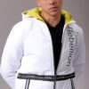 Men Slim Fit Mix & Match Puffer Jackets-White