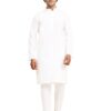 Men's Casual Kurta Pajama Set Regular Fit Traditional Dress Yoga Outfit-White