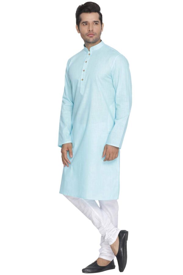 Mens Cotton Blend Kurta Pyjama Set - Classic Ethnic Attire for Timeless Style and Cultural Celebrations || Solid Plain Full Sleeves Kurta Pyjama Set