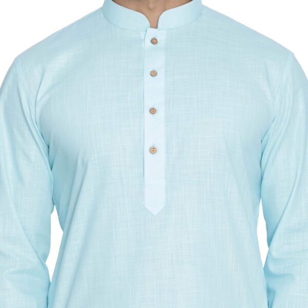 Mens Cotton Blend Kurta Pyjama Set - Classic Ethnic Attire for Timeless Style and Cultural Celebrations || Solid Plain Full Sleeves Kurta Pyjama Set
