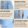 Men's Cotton Blend Mandarin Collar Self One Design Full Sleeve Casual Short Kurta-Blue