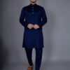 Men's Jacquard Casual Regular Printed Full Sleeve Knee Length Kurta Pyjama With Long Koti Jacket/Waistcoat 3 Piece Ethnic Wear Set