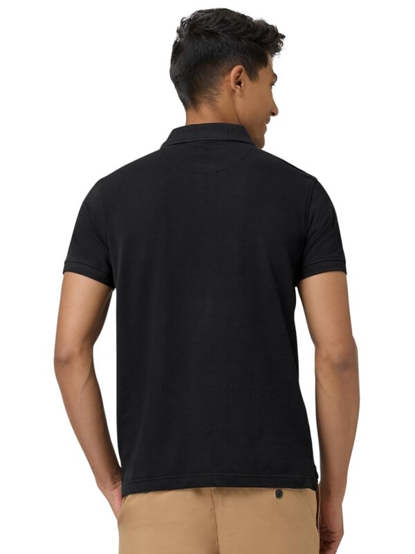 Men's Nova 100% Combed Cotton Regular Fit Polo T-Shirt-Black