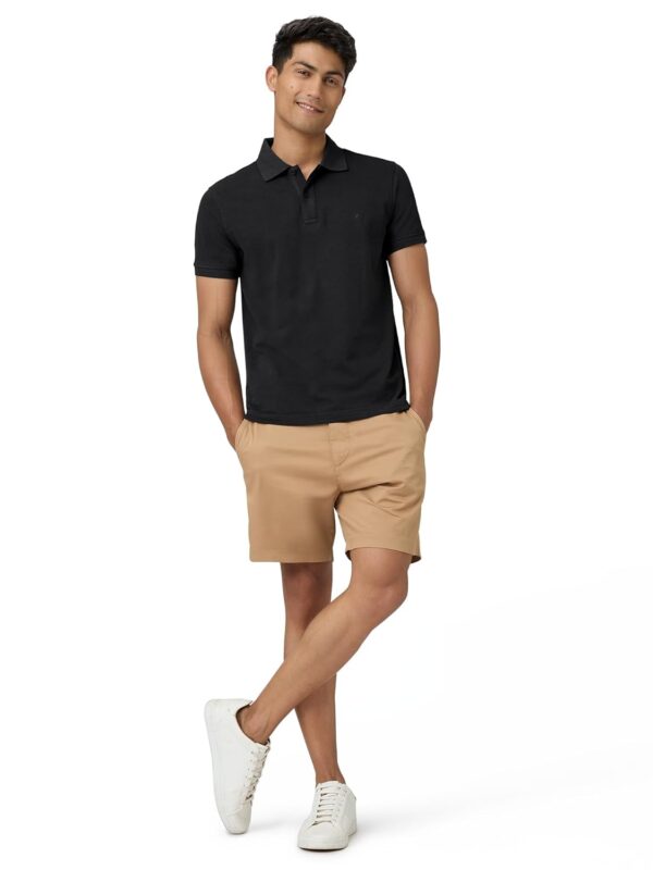 Men's Nova 100% Combed Cotton Regular Fit Polo T-Shirt-Black