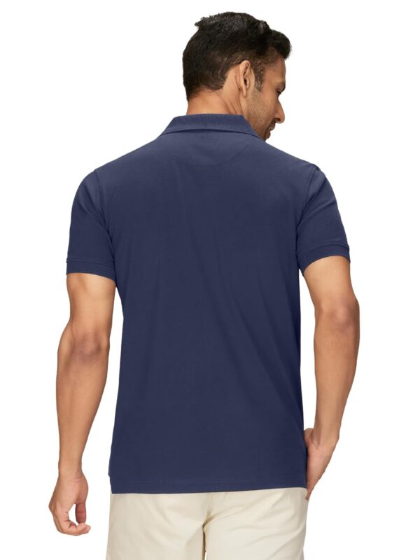 Men's Nova 100% Combed Cotton Regular Fit Polo T-Shirt-Deep blue