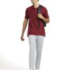 Men's Nova 100% Combed Cotton Regular Fit Polo T-Shirt-Red