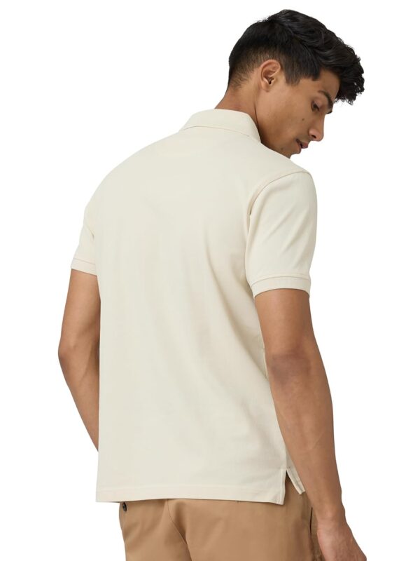 Men's Nova 100% Combed Cotton Regular Fit Polo T-Shirt-White