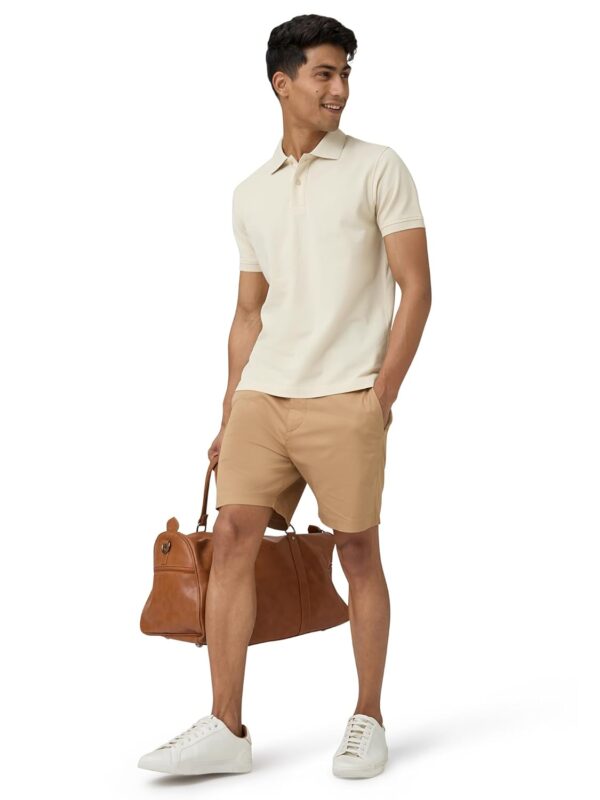 Men's Nova 100% Combed Cotton Regular Fit Polo T-Shirt-White