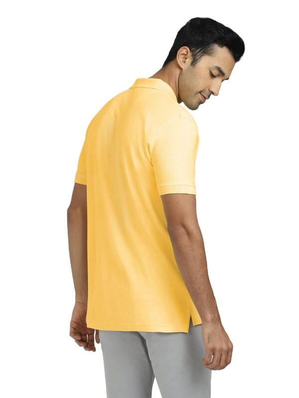 Men's Nova 100% Combed Cotton Regular Fit Polo T-Shirt-Yellow