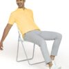 Men's Nova 100% Combed Cotton Regular Fit Polo T-Shirt-Yellow