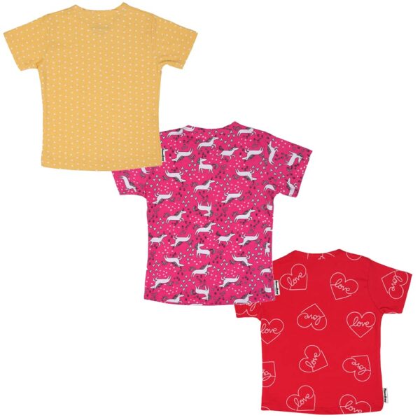 NammaBaby Girls' Pure Hoseiry Cotton T-Shirt Girls Top Tshirt for Girls - Multipack