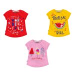 NammaBaby Girls' Pure Hoseiry Cotton T-Shirt Girls Top Tshirt for Girls - Multipack