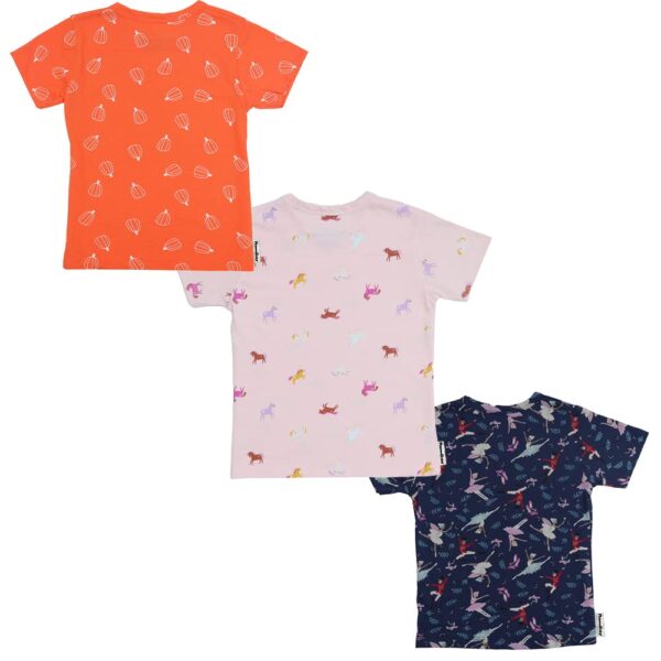NammaBaby Girls' Pure Hoseiry Cotton T-Shirt Girls Top Tshirt for Girls - Multipack