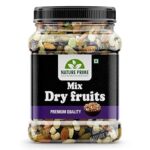 Nature Prime 100% Natural Premium Mix Dry Fruits 500Gm with Almonds | Cashew | Kishmish | Apricot | Black Raisins | Dried Kiwi | Nuts and Dry Fruits 500Gm (Jar pack)