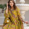 Nermosa Women Printed Anarkali Kurta and Pant Set with Dupatta