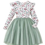 Niren Enterprise Girls Modal and net Fabric Full Sleeve Knee Length Frock