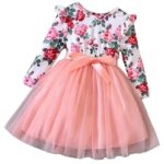 Niren Enterprise Girls Modal and net Fabric Full Sleeve Knee Length Frock