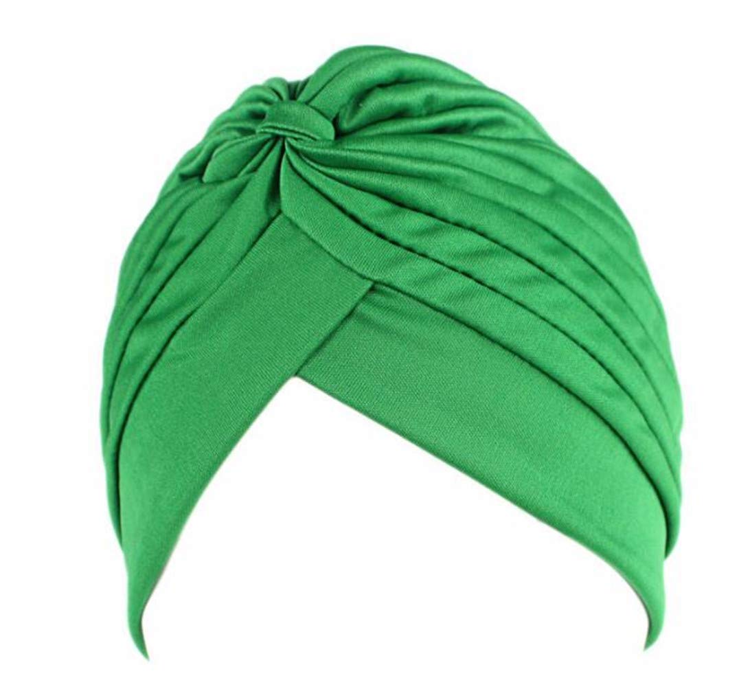 NOGA Women's Featured Ethnic Headscarf Indian Baotou Hats (Grass Green)