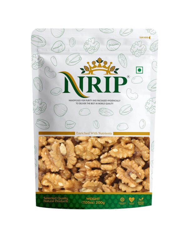 NRIP Deluxe 100% Natural Dried California Walnut Kernels, 200g
