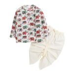 POLKA TOTS Boy’s Cotton Full Sleeve Angrakha Kurta with Dhoti Set for Baby Kid, Traditional Ethnic Wear for Kids, Printed Dhoti Kurta Set with Round Neck for Boy’s