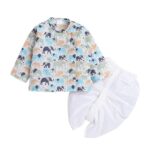 POLKA TOTS Boy’s Cotton Full Sleeve Angrakha Kurta with Dhoti Set for Baby Kid, Traditional Ethnic Wear for Kids, Printed Dhoti Kurta Set with Round Neck for Boy’s