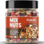 PrettyNutty Healthy Nutmix 250g, Dried Almonds, Black Raisins, Cashewnuts, Cranberries, Green Raisins, Walnut Kernels & Many More.
