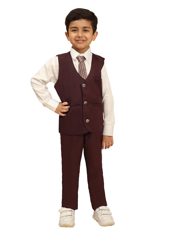 Pro-Ethic Style Developer 3 Piece Suit for Boys | Kids Wear Suit Set Coat, Pant, Tie & Shirt