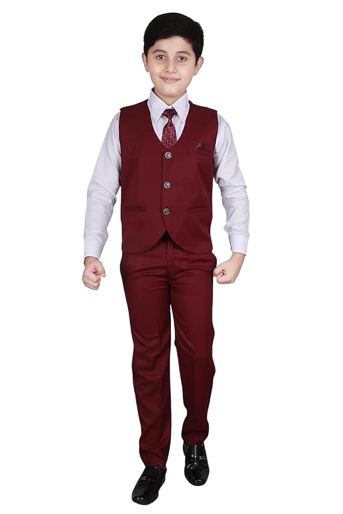 Pro-Ethic Style Developer 3 Piece Suit for Boys | Kids Wear Suit Set Coat, Pant, Tie & Shirt