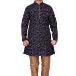 Pro-Ethic Style Developer Handloom Jacquard Silk Kurta Set for Boys | Traditional Ethnic Wear | Indian Dress for Kids | Pack of 1 (S-117)