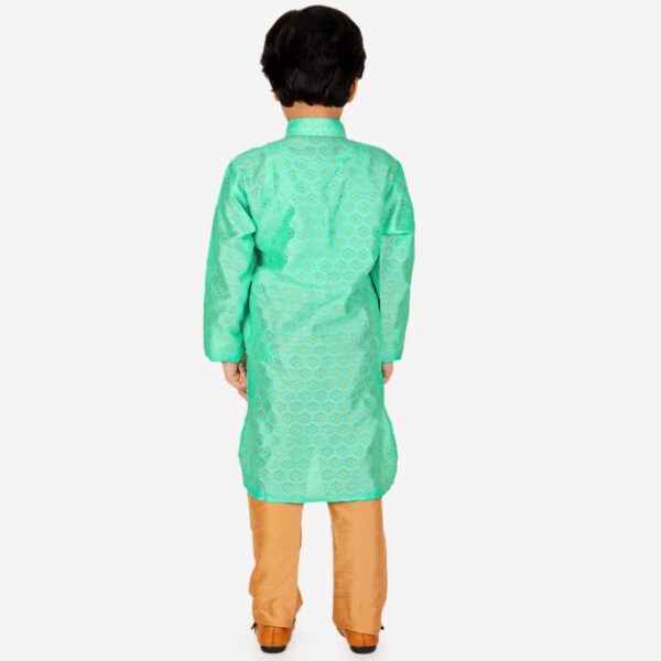 Pro-Ethic Style Developer Handloom Jacquard Silk Kurta Set for Boys | Traditional Ethnic Wear | Indian Dress for Kids | Pack of 1 (S-117)