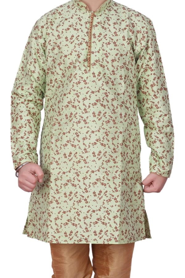 Pro-Ethic Style Developer Handloom Jacquard Silk Kurta Set for Boys | Traditional Ethnic Wear | Indian Dress for Kids | Pack of 1 (S-117)
