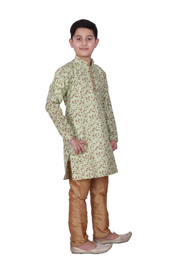 Pro-Ethic Style Developer Handloom Jacquard Silk Kurta Set for Boys | Traditional Ethnic Wear | Indian Dress for Kids | Pack of 1 (S-117)