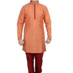 Pro-Ethic Style Developer Handloom Jacquard Silk Kurta Set for Boys | Traditional Ethnic Wear | Indian Dress for Kids | Pack of 1 (S-117)