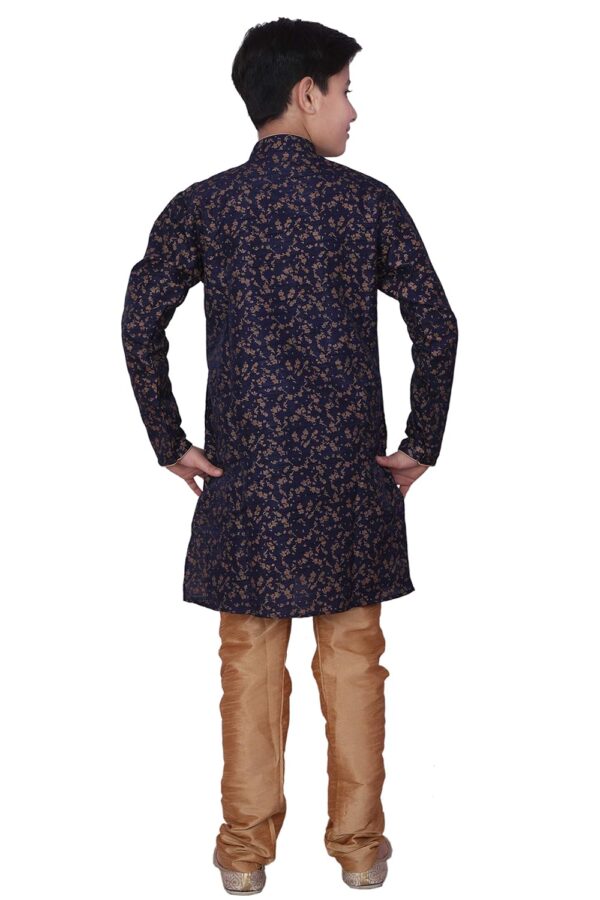 Pro-Ethic Style Developer Handloom Jacquard Silk Kurta Set for Boys | Traditional Ethnic Wear | Indian Dress for Kids | Pack of 1 (S-117)