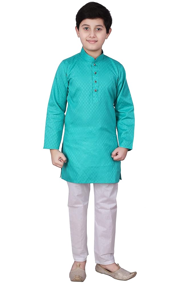Pro-Ethic Style Developer Indian Cotton Kurta Set For Boys | Traditional Kids Ethnic Wear | Pack of 1 (, S-101) (15-16 Y)