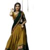 RENVAANI FASHION Women's Indian Traditional Unstitched Kanjivaram Kanchipuram Silk Pure Zari Weaving Lehenga Choli Along With Dupatta With Unstitch Blouse