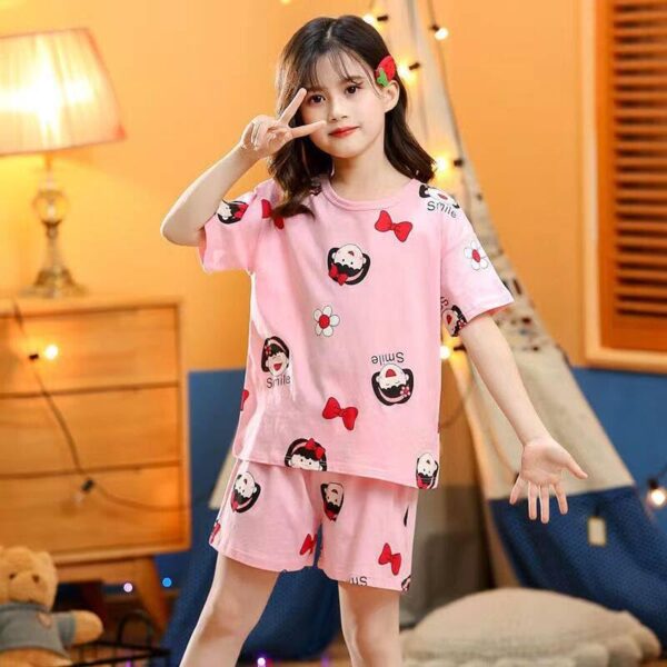 RKEVENT FASHION HUB Girls Sets Children's Pajamas Girls PyjamasTeens Pajamas Teenager Sleepwear Strawberry Printed Nylon Homewear