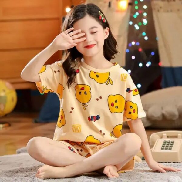 RKEVENT FASHION HUB Girls Sets Children's Pajamas Girls PyjamasTeens Pajamas Teenager Sleepwear Strawberry Printed Nylon Homewear