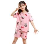 RKEVENT FASHION HUB Girls Sets Children's Pajamas Girls PyjamasTeens Pajamas Teenager Sleepwear Strawberry Printed Nylon Homewear