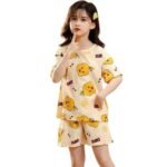 RKEVENT FASHION HUB Girls Sets Children's Pajamas Girls PyjamasTeens Pajamas Teenager Sleepwear Strawberry Printed Nylon Homewear