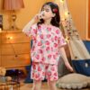 RKEVENT FASHION HUB Girls Sets Children's Pajamas Girls PyjamasTeens Pajamas Teenager Sleepwear Strawberry Printed Nylon Homewear
