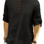 ROYALSCOUT Men's Cotton Polyester Blend Full Sleeve Short Kurta Perfect for Office Gatherings, Festive Dressing, or Traditional Looks