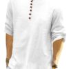 ROYALSCOUT Men's Cotton Polyester Blend Full Sleeve Short Kurta Perfect for Office Gatherings, Festive Dressing, or Traditional Looks