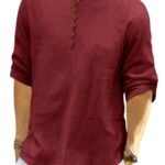 ROYALSCOUT Men's Cotton Polyester Blend Full Sleeve Short Kurta Perfect for Office Gatherings, Festive Dressing, or Traditional Looks