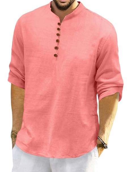 ROYALSCOUT Men's Cotton Polyester Blend Full Sleeve Short Kurta Perfect for Office Gatherings, Festive Dressing, or Traditional Looks
